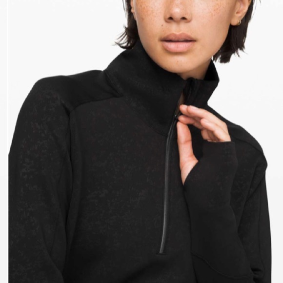 lululemon Run to Reset 1/2 Zip Black Size Medium NWT - Picture 3 of 7